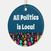 Alle beleid is Lokaal 2024 Keramisch Ornament (Links)