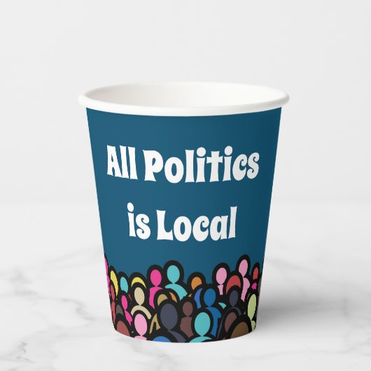 Alle beleid is Lokaal 2024 Papieren Bekers (Voorkant)