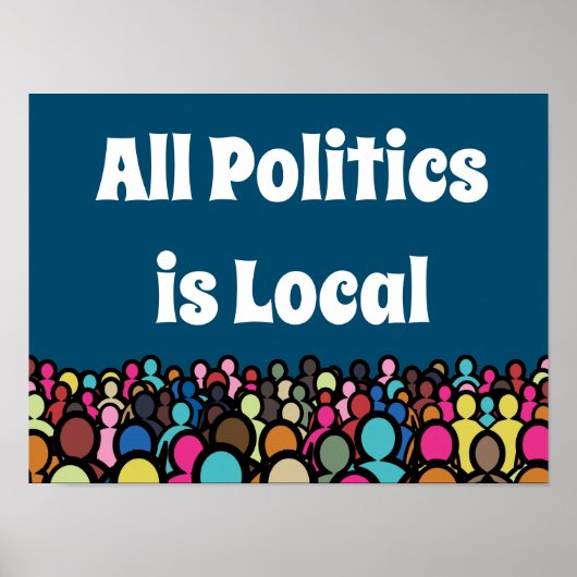 Alle beleid is Lokaal 2024 Poster (Voorkant)