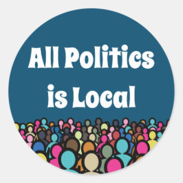 Alle beleid is Lokaal 2024 Ronde Sticker