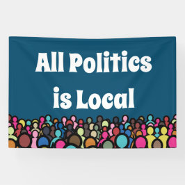 Alle beleid is Lokaal 2024 Spandoek