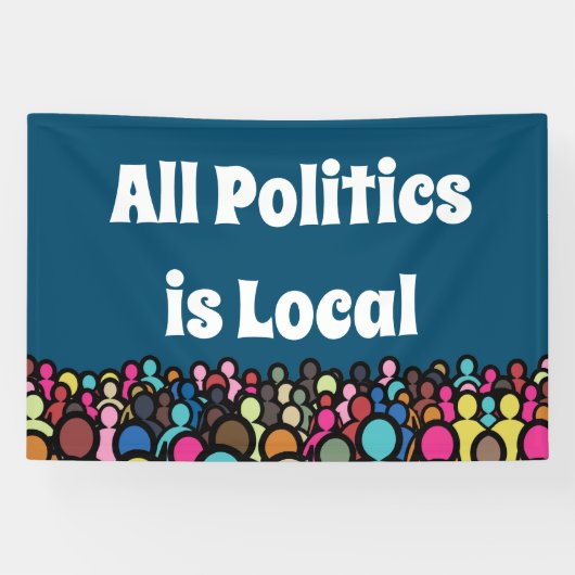 Alle beleid is Lokaal 2024 Spandoek (Horizontaal)