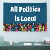 Alle beleid is Lokaal 2024 Spandoek (Beurs)