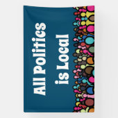 Alle beleid is Lokaal 2024 Spandoek (Verticaal)