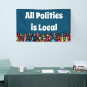 Alle beleid is Lokaal 2024 Spandoek (Beurs)