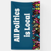 Alle beleid is Lokaal 2024 Spandoek (Verticaal)