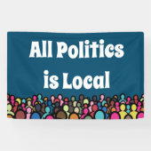 Alle beleid is Lokaal 2024 Spandoek (Horizontaal)