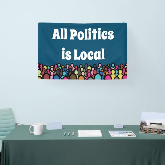 Alle beleid is Lokaal 2024 Spandoek (Beurs)