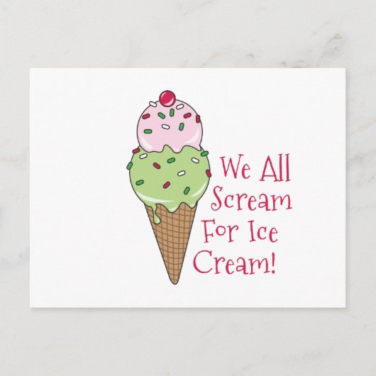 Alle beveiligingsruiten voor Ice Cream Briefkaart (Voorkant)