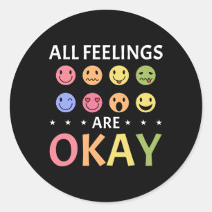 Alle bevindingen zijn oké geestelijke gezondheidsa ronde sticker