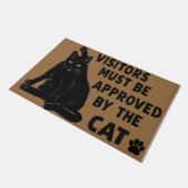 Alle bezoekers moeten worden goedgekeurd door een  deurmat (Schuin)