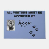 ALLE BEZOEKERS MOETEN ZIJN GOEDGEKEURD MET NAAM VA DEURMAT (Voorkant)