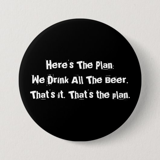 Alle Bier grappig groot, 3-inch Button (Voorkant)