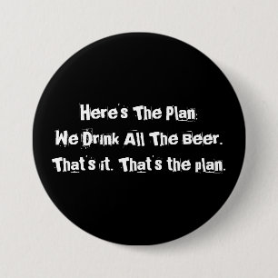 Alle Bier grappig groot, 3-inch Button