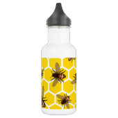 Alle bijen boven honingraatbijenteelt waterfles  (Links)