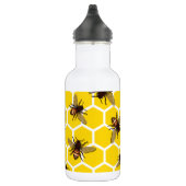 Alle bijen boven honingraatbijenteelt waterfles  (Rechts)