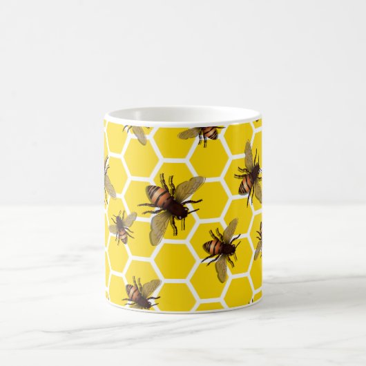 Alle bijen op de Mok van het Honeycomb Cup (Center)