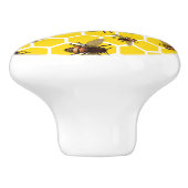 Alle bijen op Honeycomb Drawer Knob Pull Keramische Knop (Zijkant)