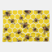 Alle bijen op Honeycomb Kitchen Towel Theedoek (Horizontaal)