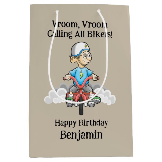 Alle bikers bellen medium cadeauzakje (Voorkant)