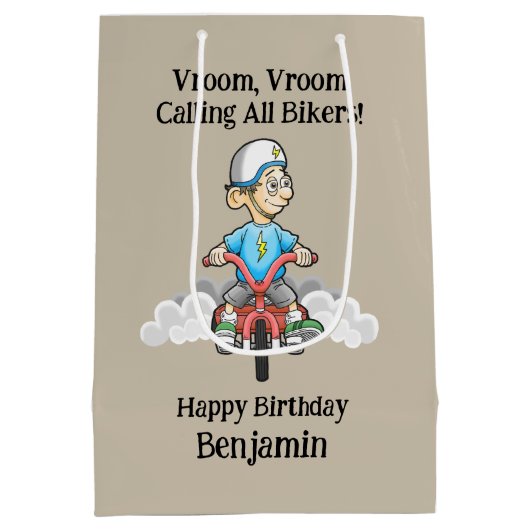 Alle bikers bellen medium cadeauzakje (Achterkant)