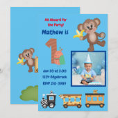 Alle binnenste Oerwoud-thema 1e verjaardag Kaart (Voorkant / Achterkant)