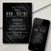 Alle Black Affair Party uitnodiging