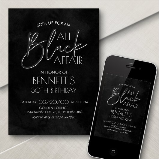 Alle Black Affair Verjaardag Kaart