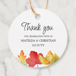 alle bladeren bruiloft gunst Labels