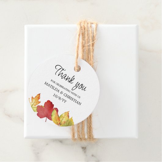 alle bladeren bruiloft gunst Labels (In situ)