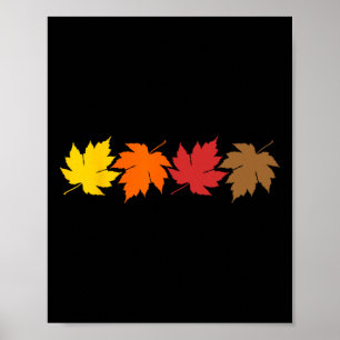 Alle bladeren en de herfst van oktober poster