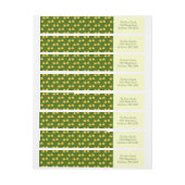 Alle bladeren: Geel leder, retouradreslabel Omwikkelbaar Adreslabel (Vel)