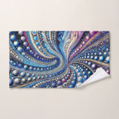 Alle blauwe en Paarse Stippen Bad Handdoek (Handdoek)