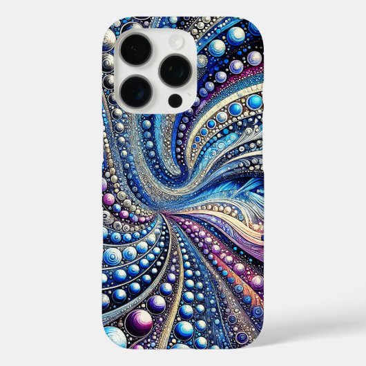 Alle blauwe en Paarse Stippen Case-Mate iPhone Case (Achterkant)