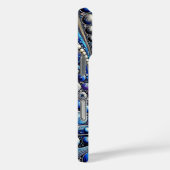 Alle blauwe en Paarse Stippen Case-Mate iPhone Case (Achterkant / Rechts)