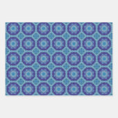 Alle Blauwe Naadloze Etnische Patroon Set 1 Inpakpapier Vel (Voorkant 2)