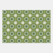 Alle Blauwe Naadloze Etnische Patroon Set 3 Inpakpapier Vel (Voorkant)