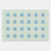 Alle Blauwe Naadloze Etnische Patroon Set 5 Inpakpapier Vel (Voorkant)