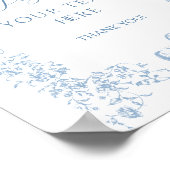 Alle Blauwe Toile Boy Doop Elegant Custom Poster (Hoek)