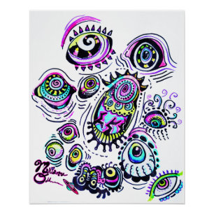 Alle blikken op jou M13 Color Art Poster