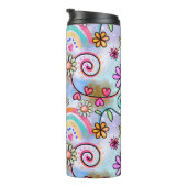 Alle bloemen, harten en regenbogen thermosbeker (Geroteerd rechts)