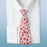 Alle bloemen stropdas<br><div class="desc">Waterverf abstract bloemschilderij in warme sieraden van rood, oranje, roze en paars. Een coördinerend stropdas om je feest te evenaren.</div>
