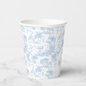 Alle Blue Toile Safari Animal Baby Shower Papieren Bekers (Rechts)
