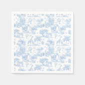 Alle Blue Toile Safari Animal Baby Shower Servet (Voorkant)