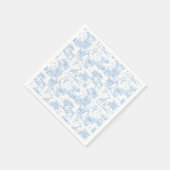 Alle Blue Toile Safari Animal Baby Shower Servet (Hoek)