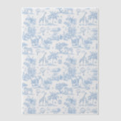 Alle Blue Toile Safari Animal Baby Shower Vellum Uitnodigingen (Voorkant)
