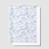 Alle Blue Toile Safari Animal Baby Shower Vellum Uitnodigingen (Offset)