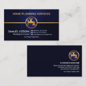 Alle Blue Water Drop Gold Faucet Plug Service Visitekaartje (Voorkant / Achterkant)