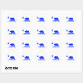 Alle Blue Weed CA Ronde Sticker (Vel)
