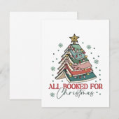Alle boeken gereserveerd voor kerst Boekenliefhebb Notitiekaartje (Voorkant / Achterkant)